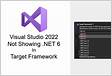 Visual Studio 2019 Not Showing.NET 6 Framewor